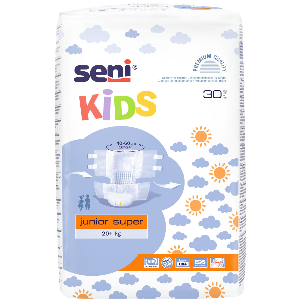 SENI Kids Junior super ab 20 kg Klettver.Inko.Hose SENI Kids Junior super ab 20 kg Klettver.Inko.Hose